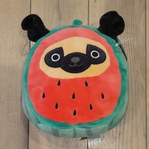 Squishmallows 8" Prince the Pug Watermelon Plush - NWT
